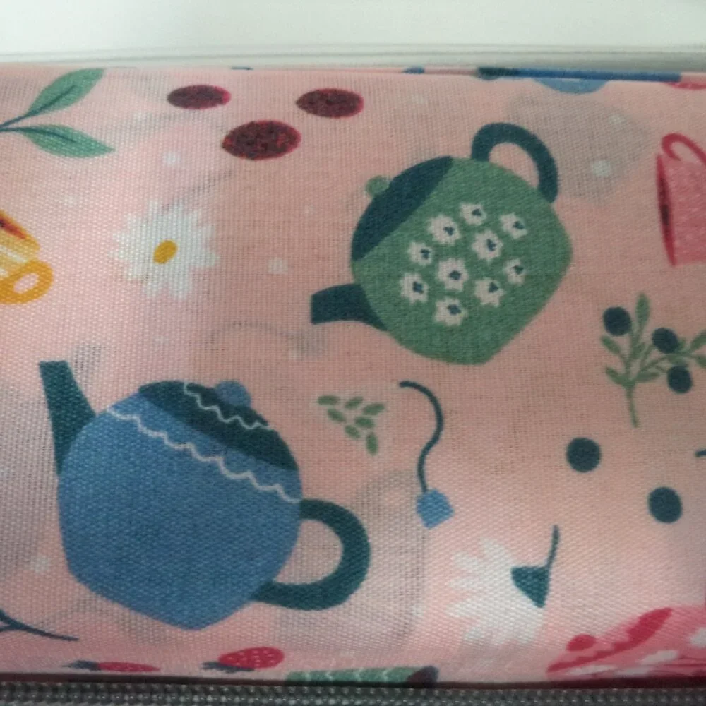 Ashley Copper Tea Party Cup pink 4 piece Micro Fiber King sheet set NEW NWT